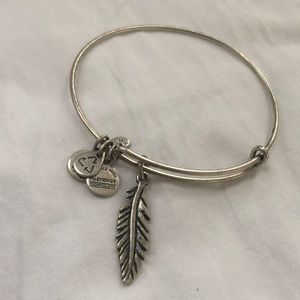 Alex and Ani Silver Feather Bracelet